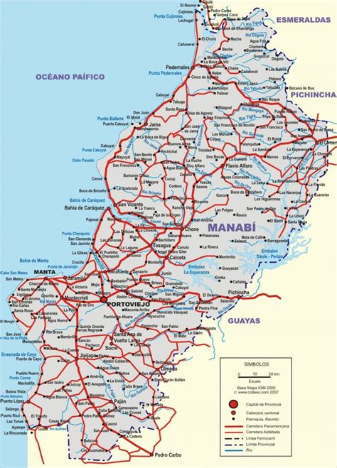 Manabí Road Map Full Size Ex