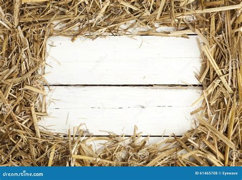 Rustic Dry Straw Frame Stock Photo Image Of Border Straw 61465708