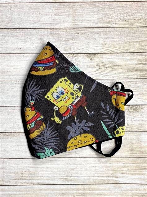Handmade Spongebob Krabby Patties Face Mask High Quality Etsy
