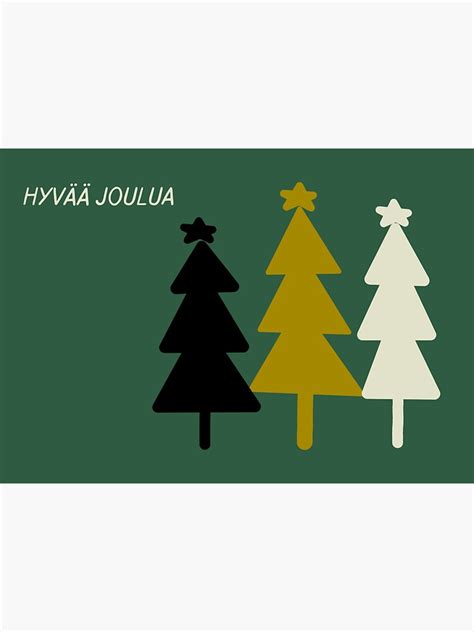 Hyvää Joulua Joulukortti Happy Christmas In Finnish Merry Christmas