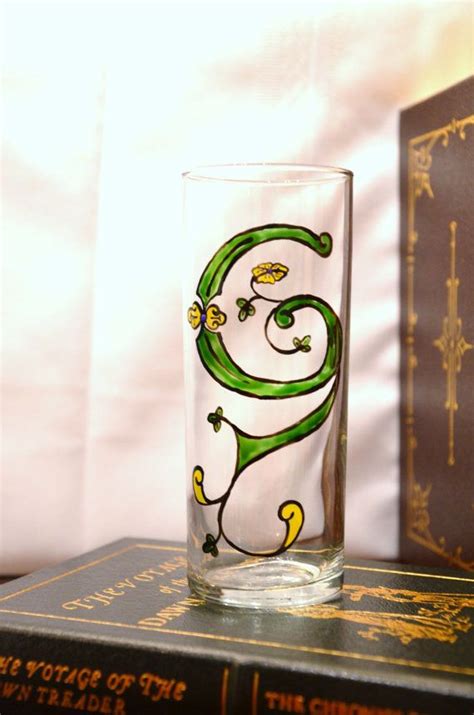 Celtic Style Illuminiated Letter Initial G Handpainted 12 Oz
