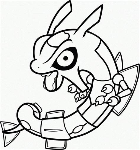 Mega Rayquaza Coloring Page For You Xsadzca