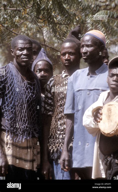 Men In Traditional Dance Costume In Burkina Faso Stock Photo Alamy