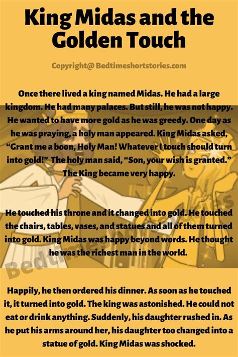 King Midas And The Golden Touch Short Stories For Kids Stories For