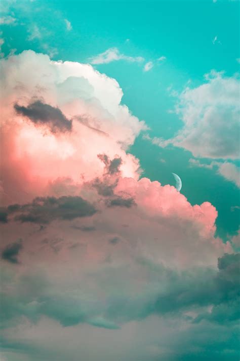 Download Wallpaper 800x1200 Clouds Sky Moon Porous Light Iphone 4s