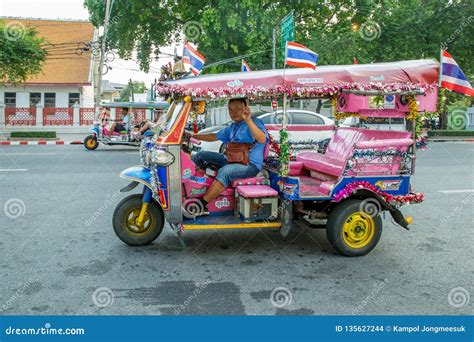 Fantasy Tuk Tuk Of Bangkok Thailand Tricycle Tuk Tuk Running In