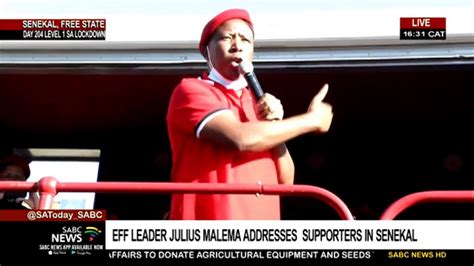 Julius Malema Addresses Eff Supporters In Senekal Youtube