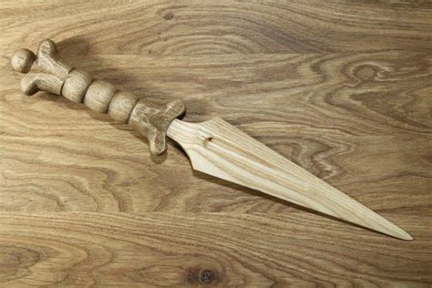 Wooden Athame Magic Wooden Dagger Celtic Druid Knife Boline Hand