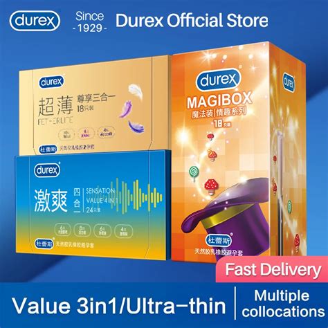 Durex Condoms Close Fit Extra Lubricanted Natural Latex Tight Ultra Thin Penis Sleeve Adult Sex