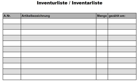 Blanko tabellen zum blanko tabellen zum ausdruckenm : Inventurliste PDF Vorlage | Vorlagen, Ausdrucken, Gratis ...