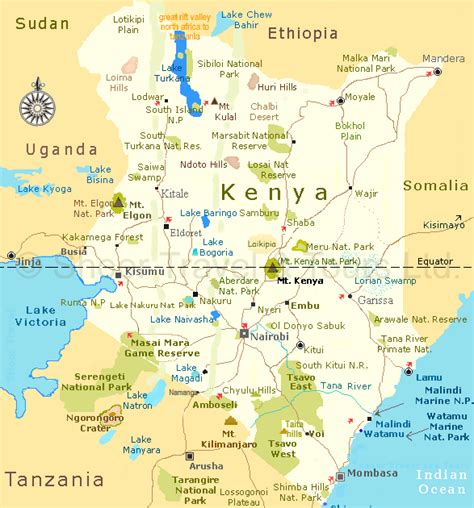 From its indian ocean coastline, kenya's flat land rises into central highlands. Printable Map Of Kenya Showing Counties