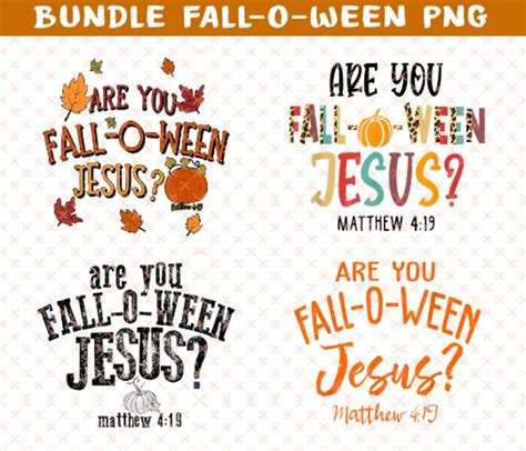Bundle 4 Design Are You Fall O Ween Jesus Funny Pumpkin Etsy