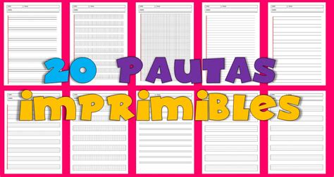 20 Pautas Imprimibles Para Practicar La Escritura Imagenes Educativas