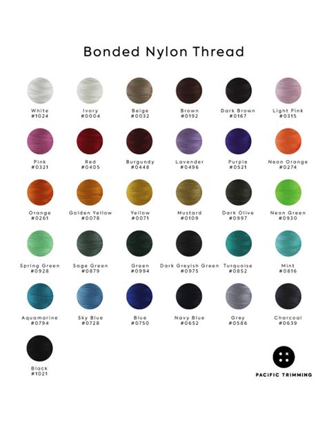 Bonded Nylon Thread 31 Colors Etsy Uk
