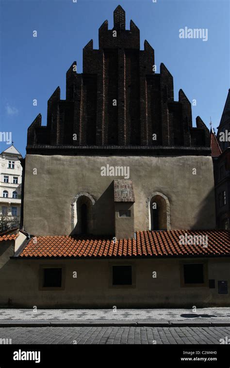 The Stepped Brick Gable Of The Old New Synagogue Or Staronova Synagoga