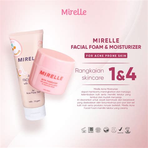 Jual Mirelle Acne Series Facial Foam Moisturizer Shopee Indonesia