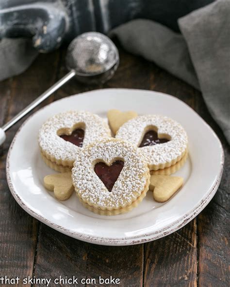 Jam Filled Linzer Cookies Tasty Festive That Skinny Chick Can Bake