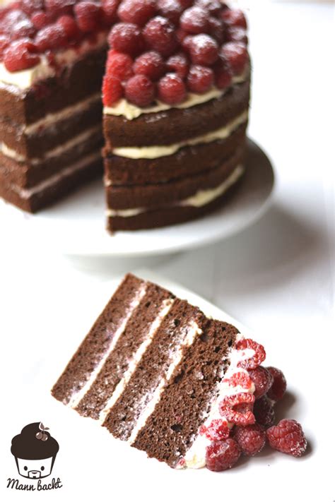 Himbeer-Schokolade-Torte mit Mascarponecreme - Mann backt