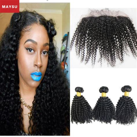 High Quality Brazilian Virgin Hair Jerry Curl With Lace Frontal 100