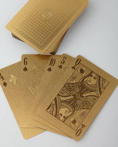 Playing cards is fun but playing cards with these gold playing cards is epic. Gold Playing Cards | Neiman Marcus