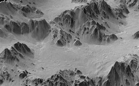 Terrain Model Of Mars Mojave Crater Nasa Mars Exploration