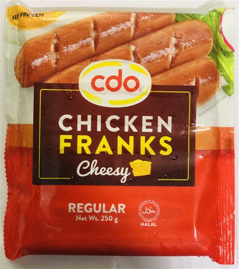 Cdo Chicken Franks Cheesy Regular 250g Bohol Grocery