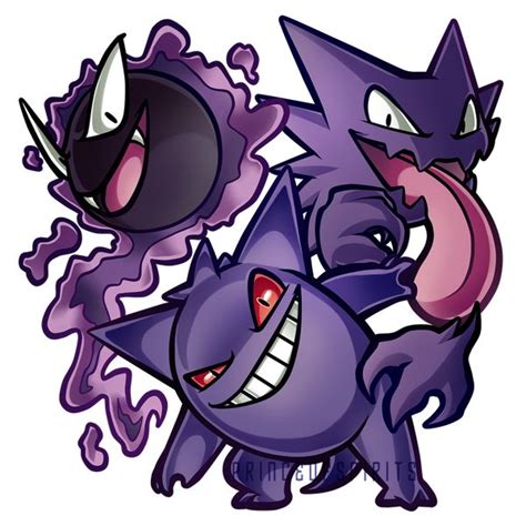 Gastly Haunter And Gengar By