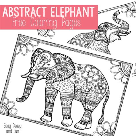 Hard Elephant Coloring Pages