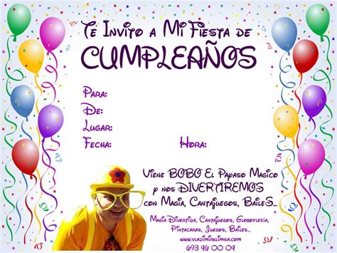 Dedicatorias Y Frases Imágenes De Invitación De Cumpleaños Para Un