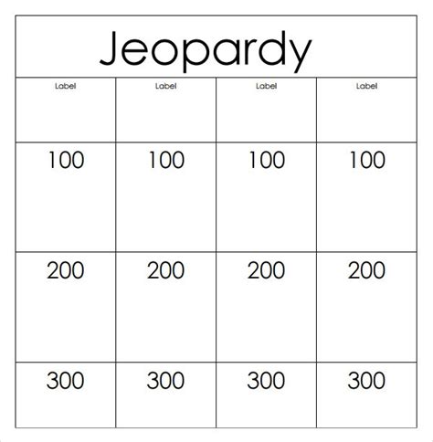 Jeopardy Template 7 Free Pdf Ppt Download