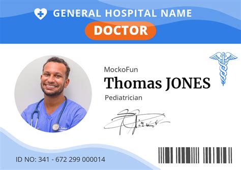 Doctor Id Card Template Free Printable Templates