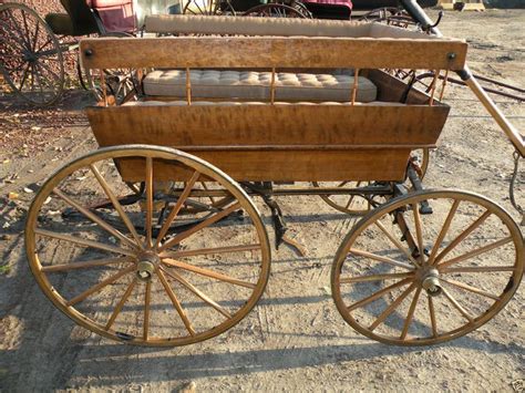 Restored Deluxe Antique Pony Four Wheel Tub Cart Carriage Horse Buggy