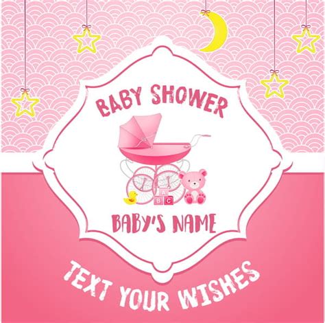 Pink Baby Shower Cards Vectors Eps Uidownload