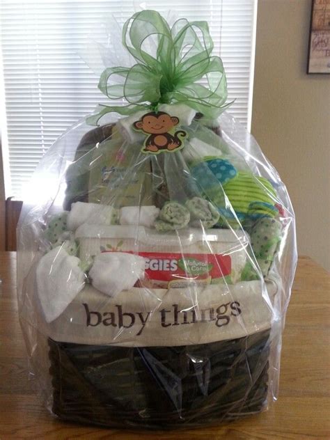 Baby Shower Basket With Handmade Blankets And Burp Rags Baby Shower