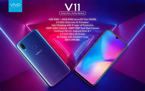 Selain harga vivo v11 yang semakin murah, anda juga bisa memilih sesuai kebutuhan dengan spesifikasi ram 4gb atau 6gb serta storage mulai 64gb hingga 128gb. Vivo V11, Smartphone Vivo Berkinerja Tangguh dan Harga ...