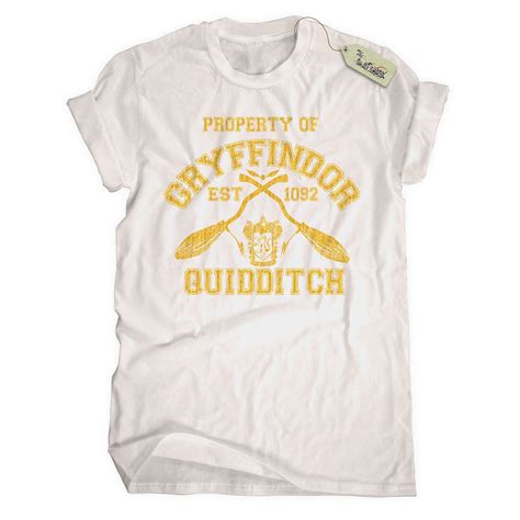 New Vintage Gryffindor Quidditch Team T Shirt Harry Potter University T
