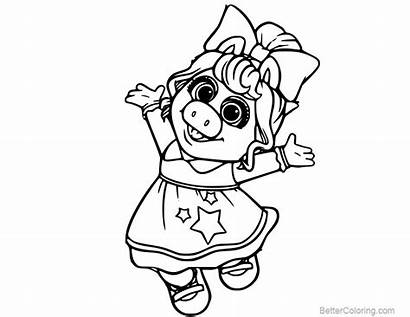 Piggy Muppet Coloring Babies Miss Pages Printable