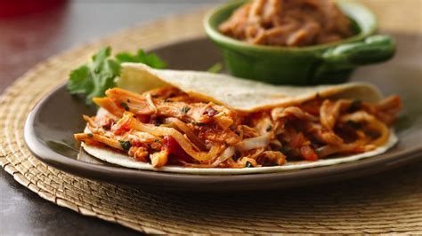 Fast food, southwestern $ menu. Serve your family with these tacos made using chicken, Old ...