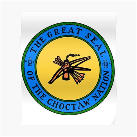 The Great Seal Of The Choctaw Nation Poster By Konstantilink Redbubble