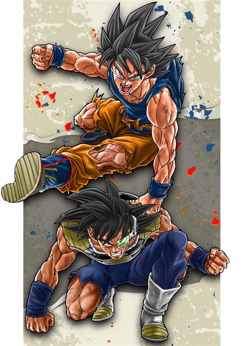 Ilustración Completa De Goku Y Bardock Db Universo