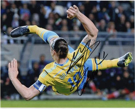 Zlatan Ibrahimović Signed Photo Bicycle Kick Soccer Sweden