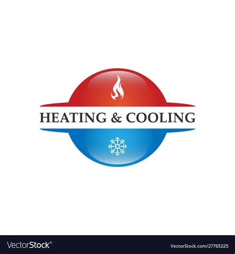 Heating And Cooling Logos Royalty Free Vector Image