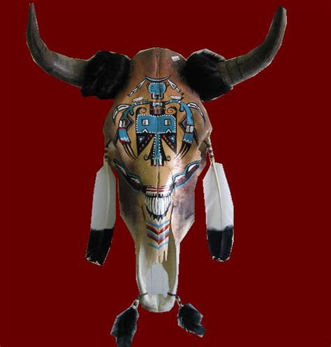 Hand Painted Cow Skulls