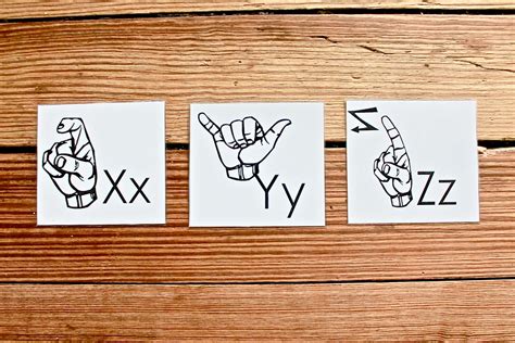 Montessori Sign Language Alphabet Cards Etsy