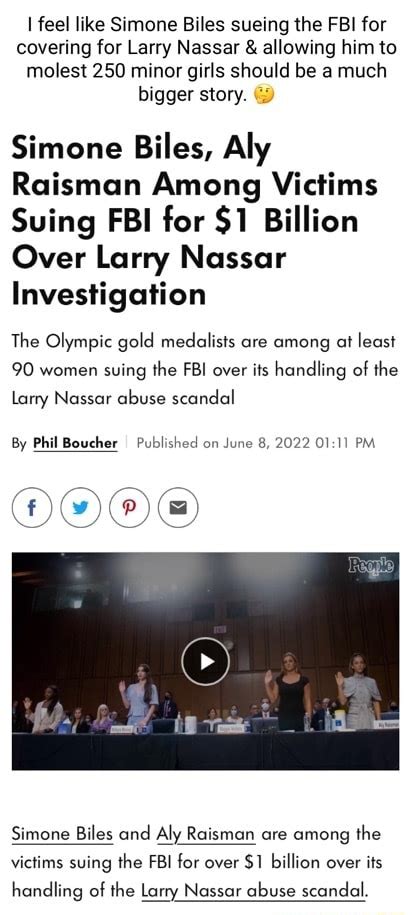 I Feel Like Simone Biles Sueing The FBI For Covering For Larry Nassar