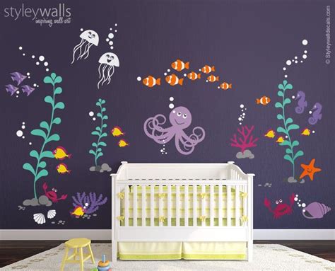 Ocean Wall Decal Under The Sea Wall Decal Underwater Wall Decal Sea