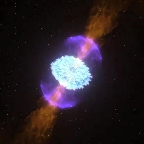 Collision Of 2 Neutron Stars Vídeo Estrela De Nêutrons Pintura Do