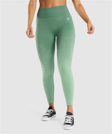 Adapt Ombre Seamless Leggings Greenlight Green Gymshark Dames