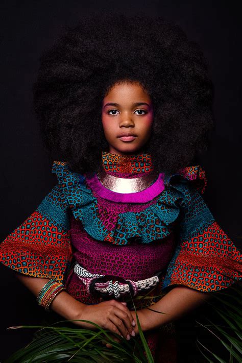 Afroart Series Afro Hair Art African Princess Beautiful Black Girl
