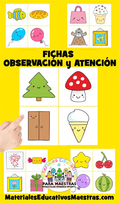 Fichas Observación Y Atención Para Preescolar Materiales Educativos
